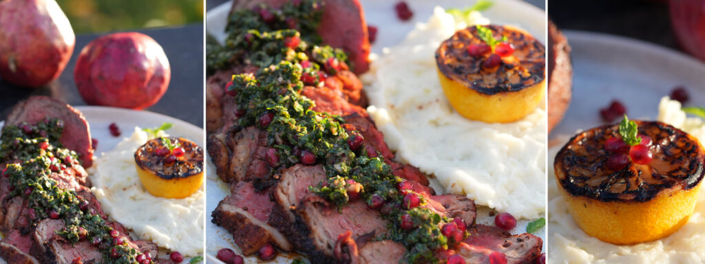 Grilled Picanha with Pomegranate Chimichurri on the Big Green Egg | Bjorn Bites & Booze