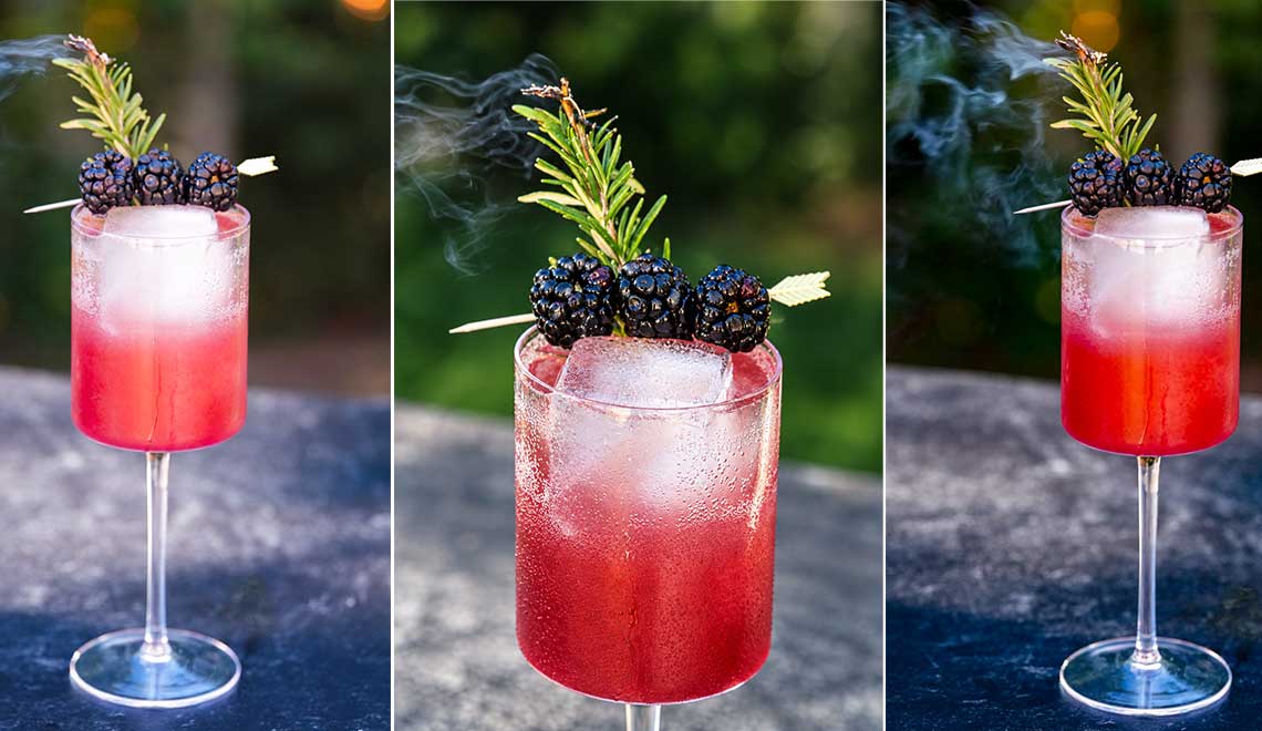 Blackberry Rosemary Spritz Cocktail | Bjorn Bites & Booze